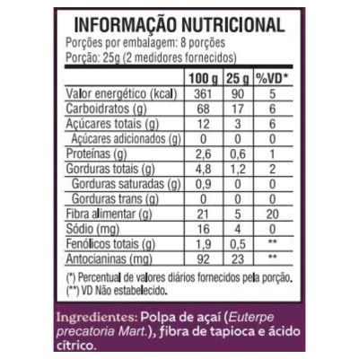 Açaí Em Pó, 200g, Terramazonia