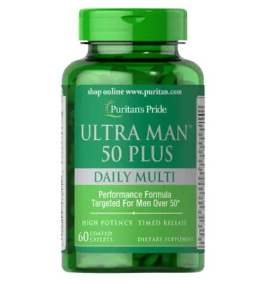 Multivitaminas, Ultra Man 50 Plus, Puritans Pride