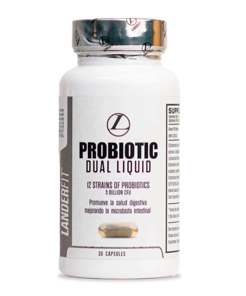 Líquido Duplo Probiótico, 30 Cápsulas, Landerfit