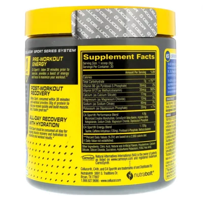 C4 Sport, Pré-treino, Sabor melancia, 270g, Cellucor