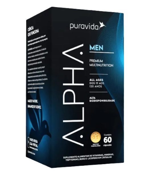 Multivitamínico Alpha Men, 60 Cápsulas, PuraVida