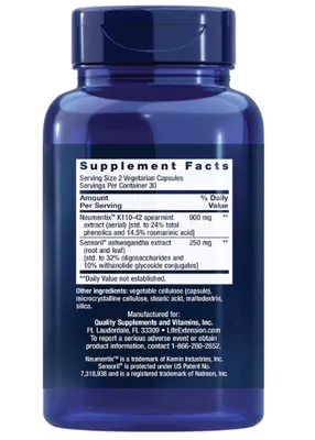 Ashwagandha Plus, 250mg, 60 cápsulas, Life Extension