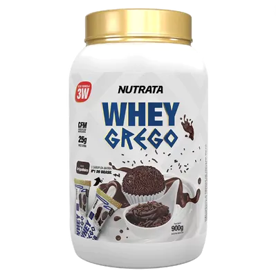 Whey Grego, Sabor Brigadeiro, 900g, Nutrata