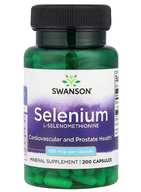 Selênio 100mcg, 200 Cápsulas, Swanson