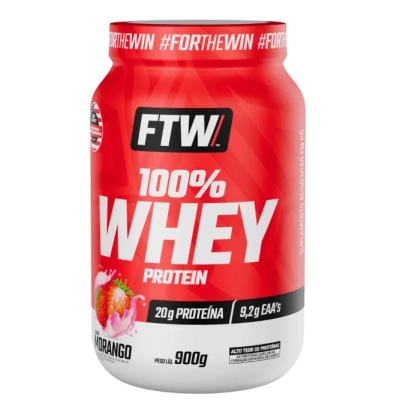 100% Whey Protein com 20g de Proteína, 900g Sabores, FTW
