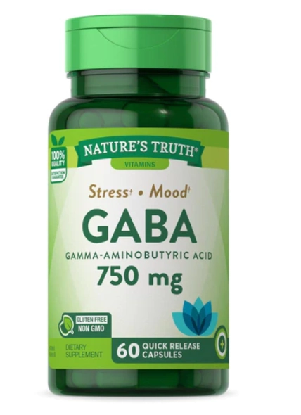 Gaba, 750mg, 60 cápsulas, Nature's Truth