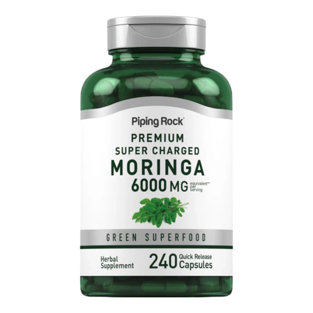 Moringa Oleifera 6000 mg (por dose) 240 Cápsulas – Piping Rock