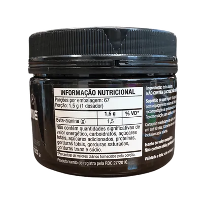 Beta-Alanine Sem Sabor, 100G - Black Skull
