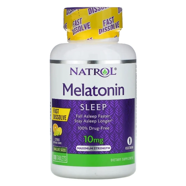 Melatonina, 10mg, 100 Comprimidos, Fast Dissolve, Sabor Citrus, Natrol