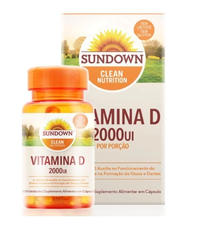 Vitamina D, 2000UI, 200 Cápsulas, Sundown