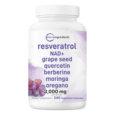 Resveratrol, 3,000mg, 240 Cápsulas, Micro Ingredients 