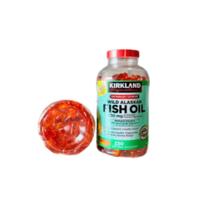 Fish Oil, Wild Alaskan, 1400 mg, 230 Softgels, Kirkland