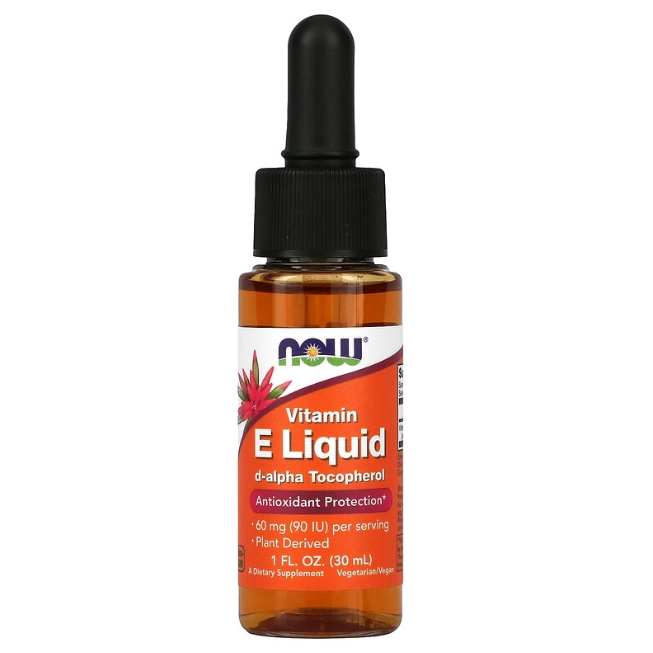 Vitamina E Líquida, 60mg (90 UI), 30 ml, Now