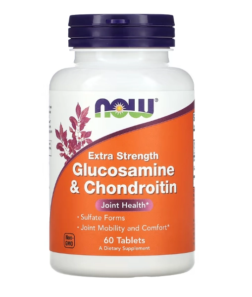 Glucosamina e Condroitina Extra Forte, 60 Comprimidos, Now