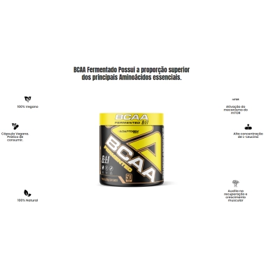 BCAA Fermentado 8.1.1, 200g Sem Sabor, Adaptogen