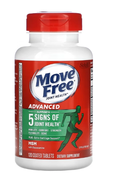 Move Free Advanced, Com Glucosamina Condroitina MSM 120 Comprimidos