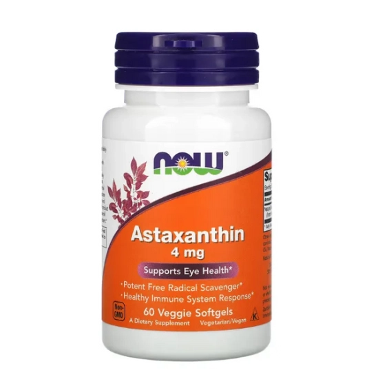 Astaxanthin, 4mg, 60 Cápsulas, Now