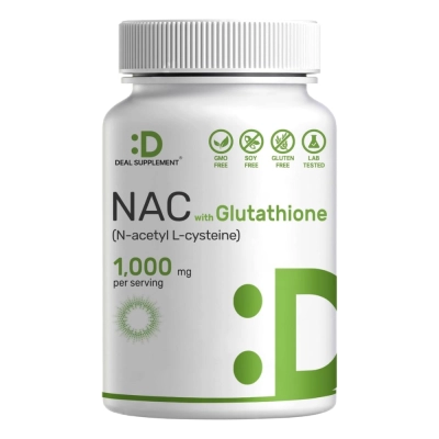 NAC 1000mg, Saúde Respiratória e Ação Antioxidante, 240 Cápsulas, Deal Supplement