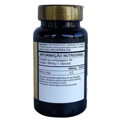 Silício Orgânico, 490mg, 60 Cápsulas, Muwinz