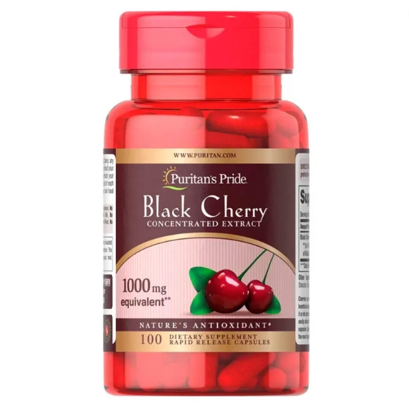 Black Cherry (Cereja Preta), 1000mg, 100 Cápsulas, Puritan's Pride