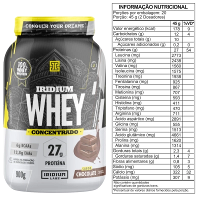 Whey Protein Concentrado, 900g, Iridium Labs