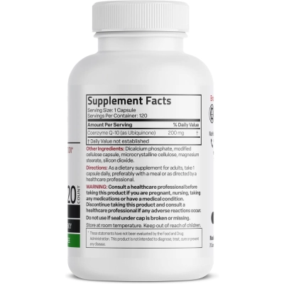 Coenzima CoQ10, 200mg, 120 Cápsulas, Bronson