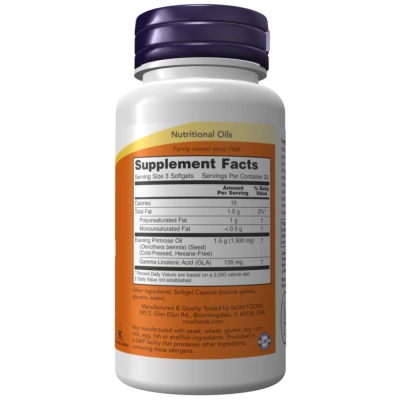 Óleo de Prímula, 500mg, 250 Cápsulas, Now 