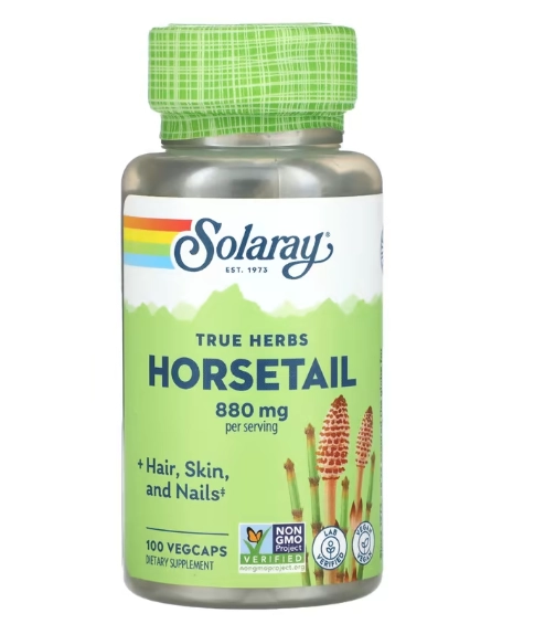 True Herbs, Horsetail, Cavalinha 880mg, 100 VegCaps, Solaray
