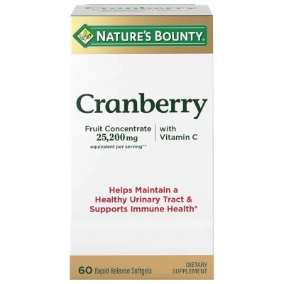 Cranberry com Vitamina C, 60 cápsulas Gelatinosas - Nature's Bounty