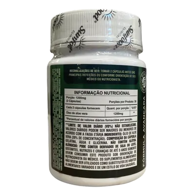 Aloe Vera Gel, 1200mg, 60 Cápsulas, Sunfoods