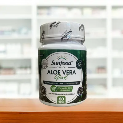 Aloe Vera Gel, 1200mg, 60 Cápsulas, Sunfoods