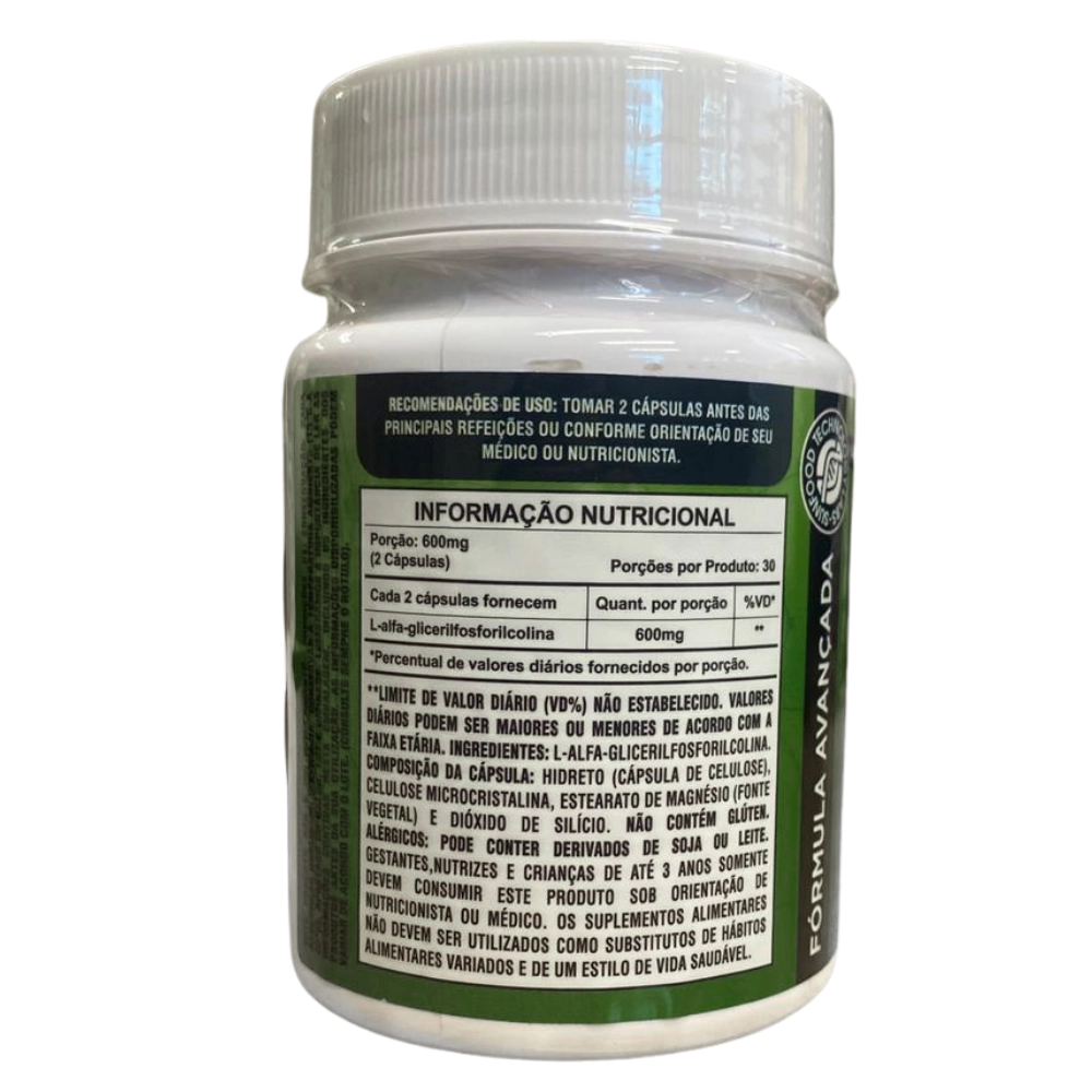 Alpha GPC, 600mg, 60 Cápsulas, Sunfood