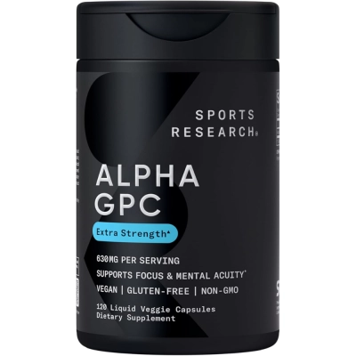 Alpha GPC, Extra Strength, 630mg, Sports Research