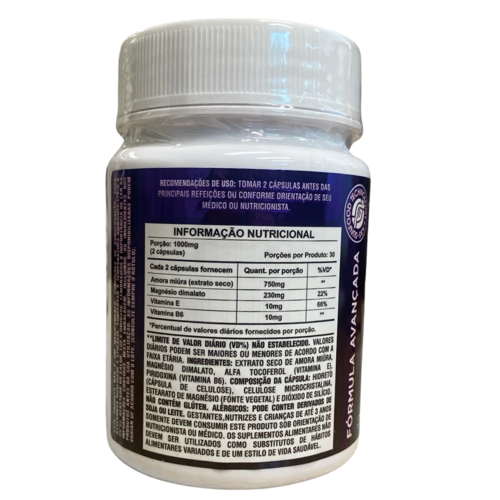Amora Miura (Morus Nigra), 1000mg, 60 Cápsulas, Sunfood