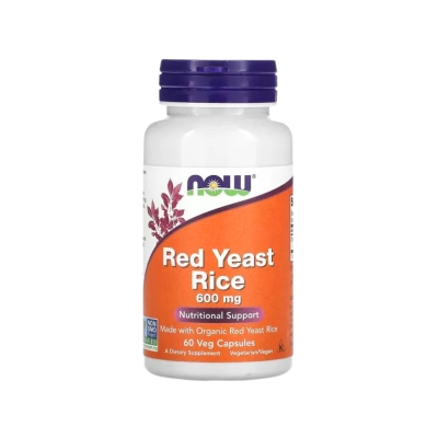 Arroz de Levedura Vermelha 600mg, Controle do Colesterol e Equilíbrio Cardiovascular, Now
