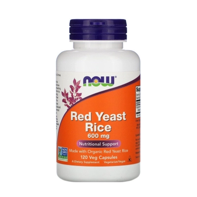 Arroz de Levedura Vermelha 600mg, Controle do Colesterol e Equilíbrio Cardiovascular, Now