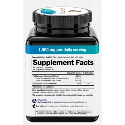 Ashwagandha 1000mg, 180 Cápsulas, Youtheory