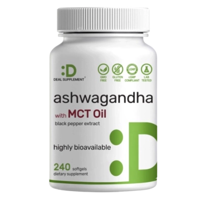 Ashwagandha com Óleo MCT, 240 Cápsulas, Deal Supplement
