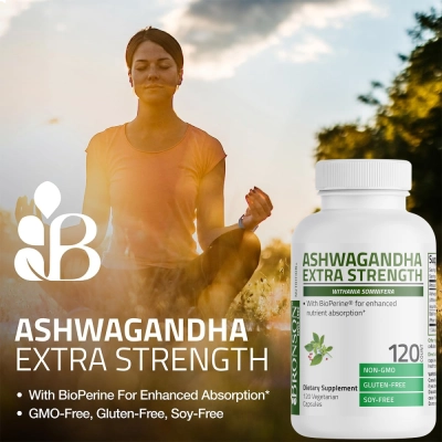 Ashwagandha Extra Strength, 150mg, 120 Cápsulas, Bronson 