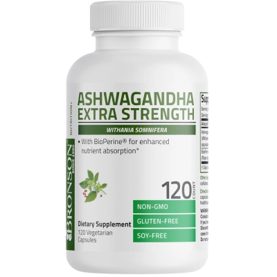 Ashwagandha Extra Strength, 150mg, 120 Cápsulas, Bronson 