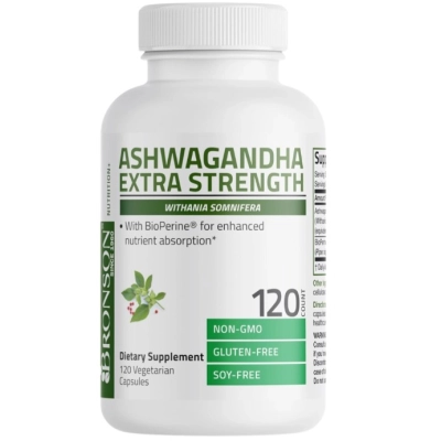 Ashwagandha Extra Strength, 150mg, Cápsulas Opções, Bronson