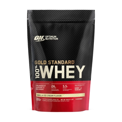 Whey Protein Gold Standard 100%, 454g, Vanilla Ice Cream, Optimum Nutrition
