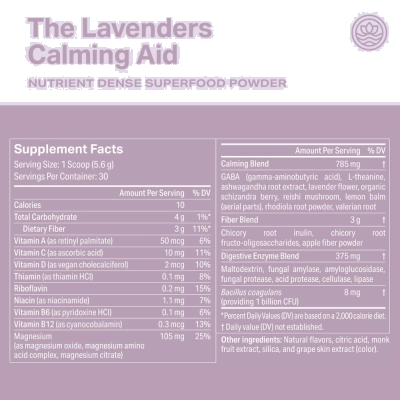 Calming Aid Lavender Lemonade – Suplemento Natural Calmante para Apoio ao Estresse, 30 porções - Proper