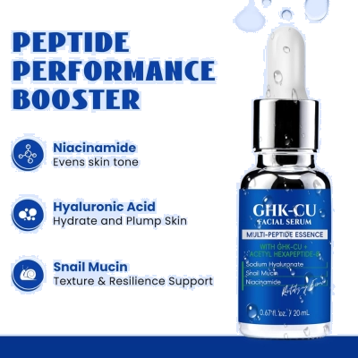 Sérum GHK-Cu Copper Peptides Advanced, 2x20ml, Multi-Peptídeos e Niacinamida, LANGCCI