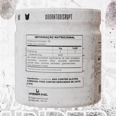 Glutamina 100% Pure Borntodisrupt, 300g - Under Labz