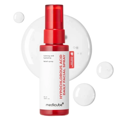 Spray Ácido Hipocloroso, 50ml Calmante para Pele Sensível, Bruma Facial, Medicube