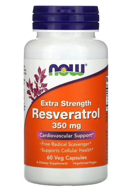 Resveratrol Potência Extra, 350 mg, 60 Cápsulas, Now
