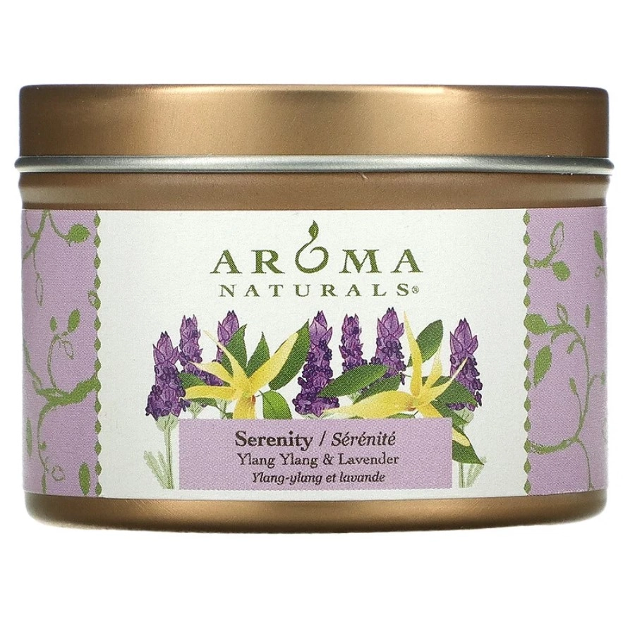 Vela em Lata, Ylang Ylang & Lavanda, 79,38g, Aroma Naturals