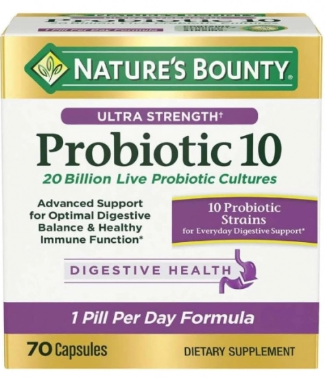 Probiótic 10, 170mg, 20 bilhões, 70 Cápsulas, Nature's Bounty