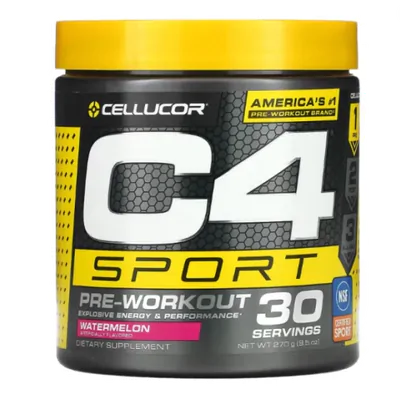 C4 Sport, Pré-treino, Sabor melancia, 270g, Cellucor